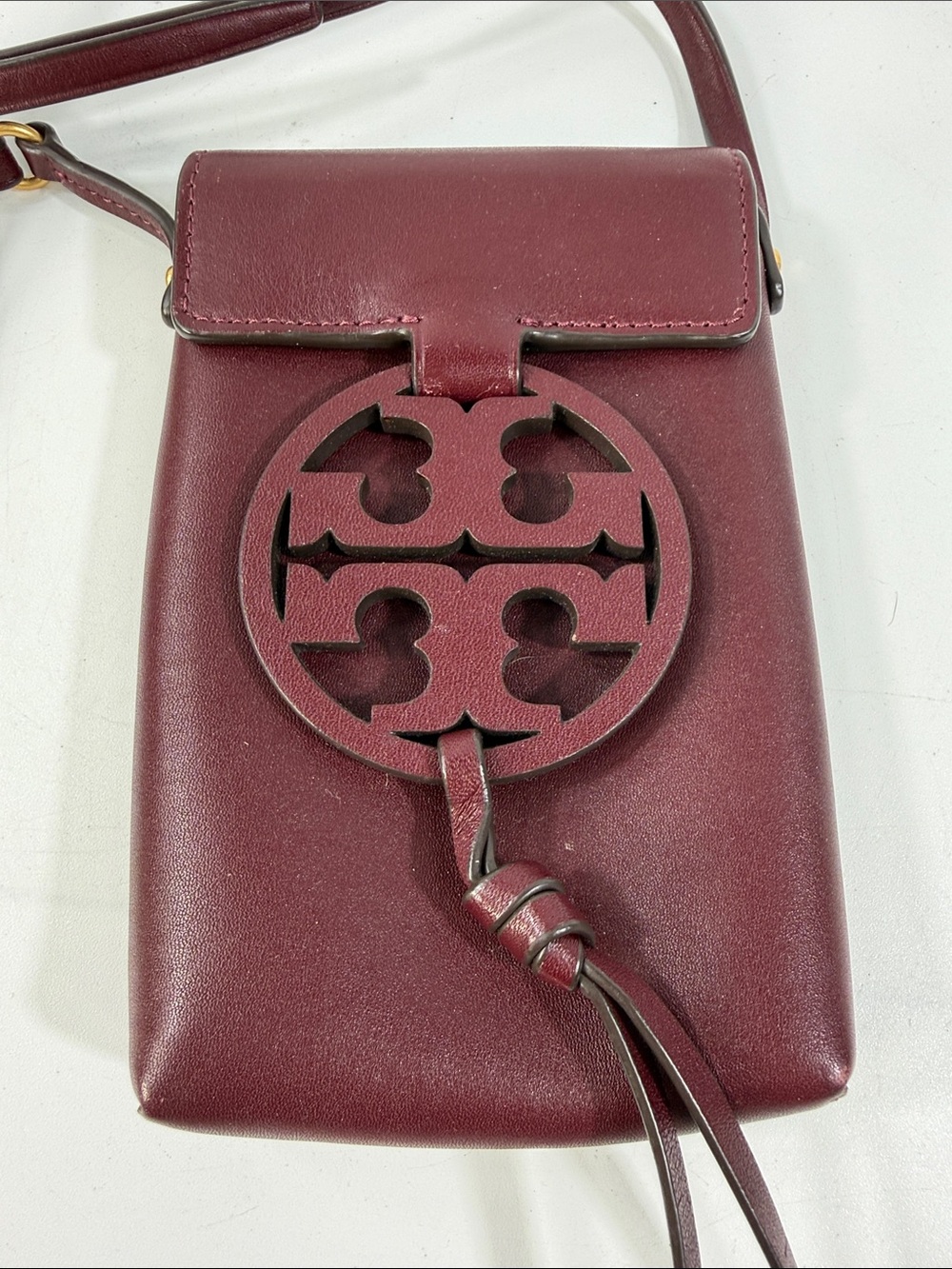 Tory Burch Burgundy Miller Mini Crossbody